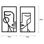 Wallity Woman Face Escultura de Pared en Negro